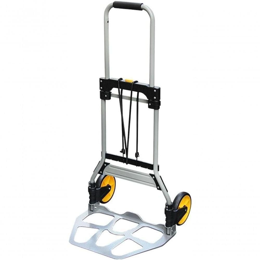 Carrinho Dobrável Telescópico Portátil Carga 80kg Transporte