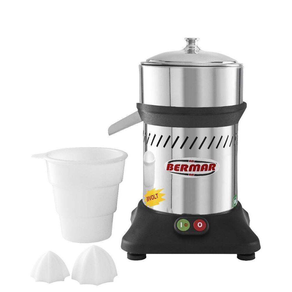 Extrator de Suco Bermar Preto Corpo Inox e Câmara em Alumínio BM-118 Bivolt