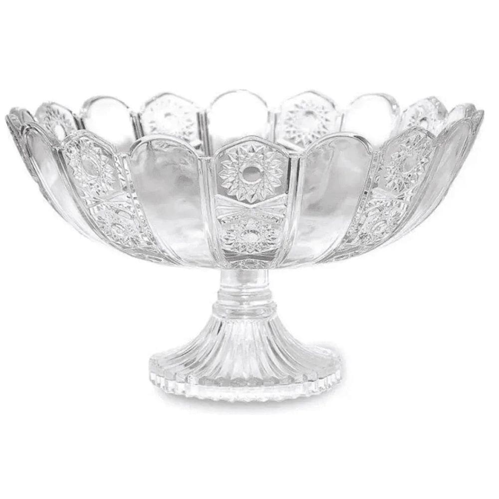 Centro de Mesa com Pé Arctic 30cm em Vidro Lehaví