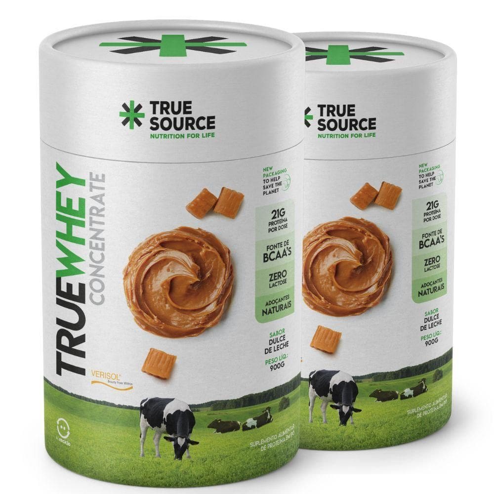 Kit 2 True Whey Concentrado Doce Leite 900G - True Source