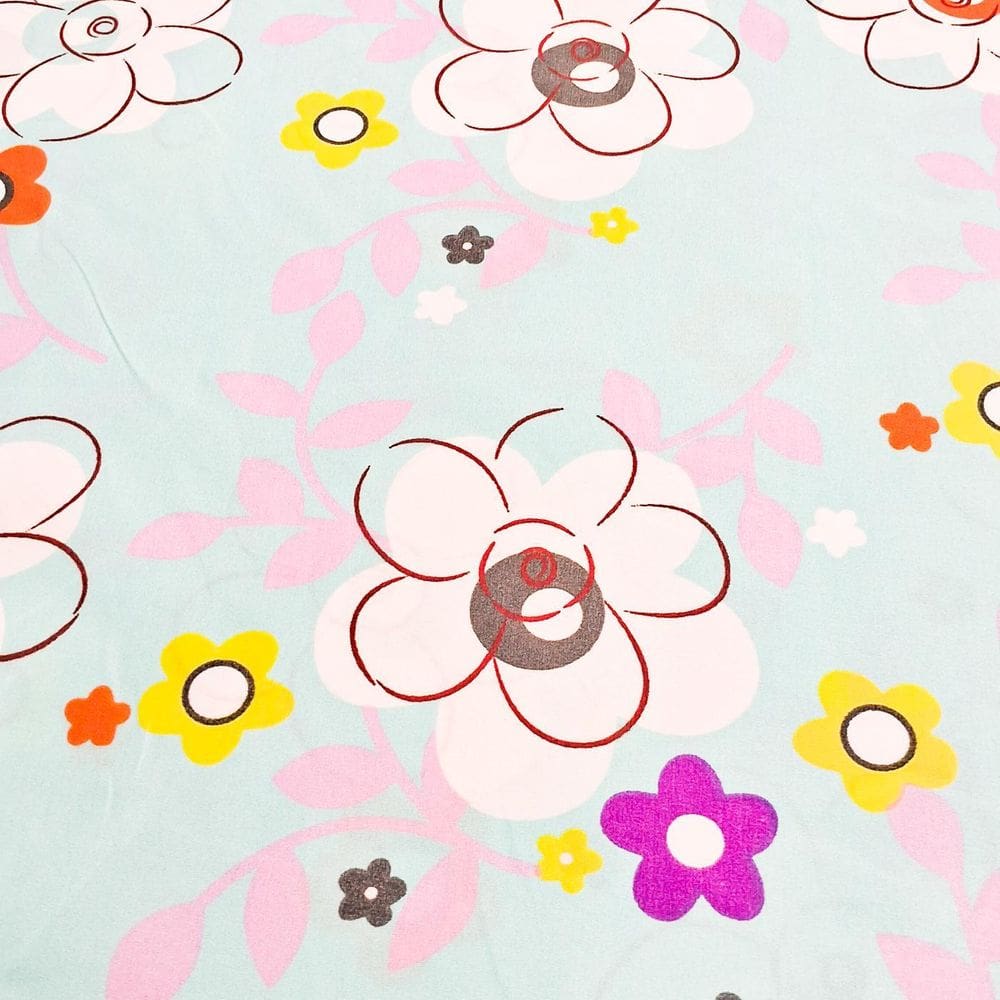 4 Metros Tecido Percal Estampado Microfibra 100% Poliéster