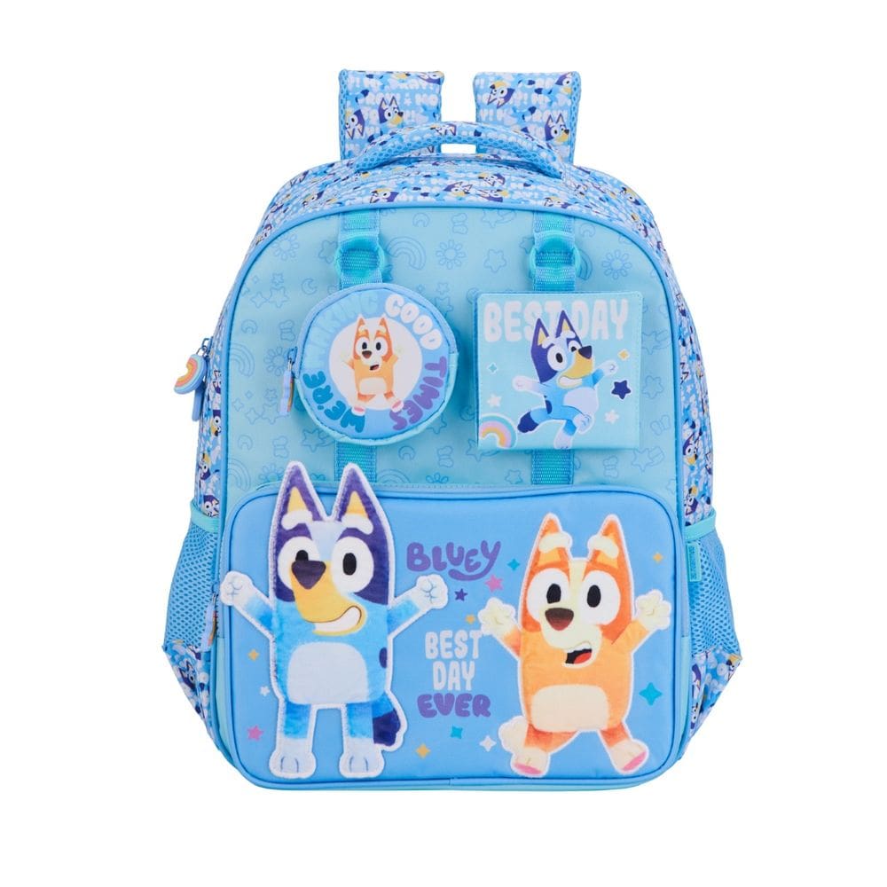 Mochila 16” Costas Escolar Bluey e Bingo Infantil Youtuber