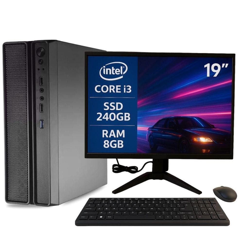 Computador Pc Slim Completo Multipc I3 8Gb Ssd 240Gb Win11