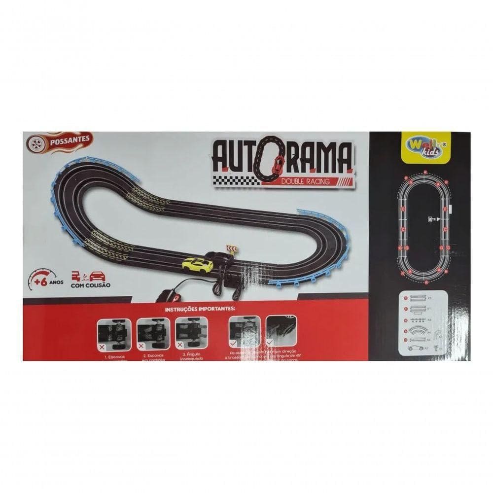 Pista Autorama Possantes Double Racing 304cm 23 Pecas A Pilh