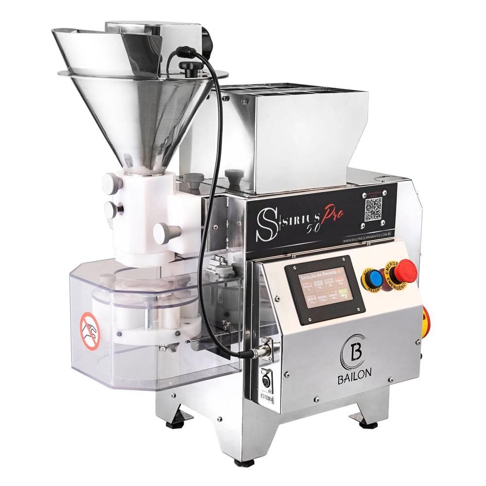 Máquina de Fazer Salgado Bailon Recheio Duplo Inox Painel Touch Screen Sirius 5.0 Bivolt BAILON-220044
