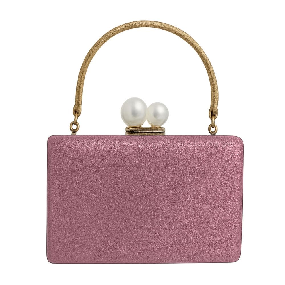 Bolsa De Festa Brilho Glamour Fecho Perola 0237 - Rosa