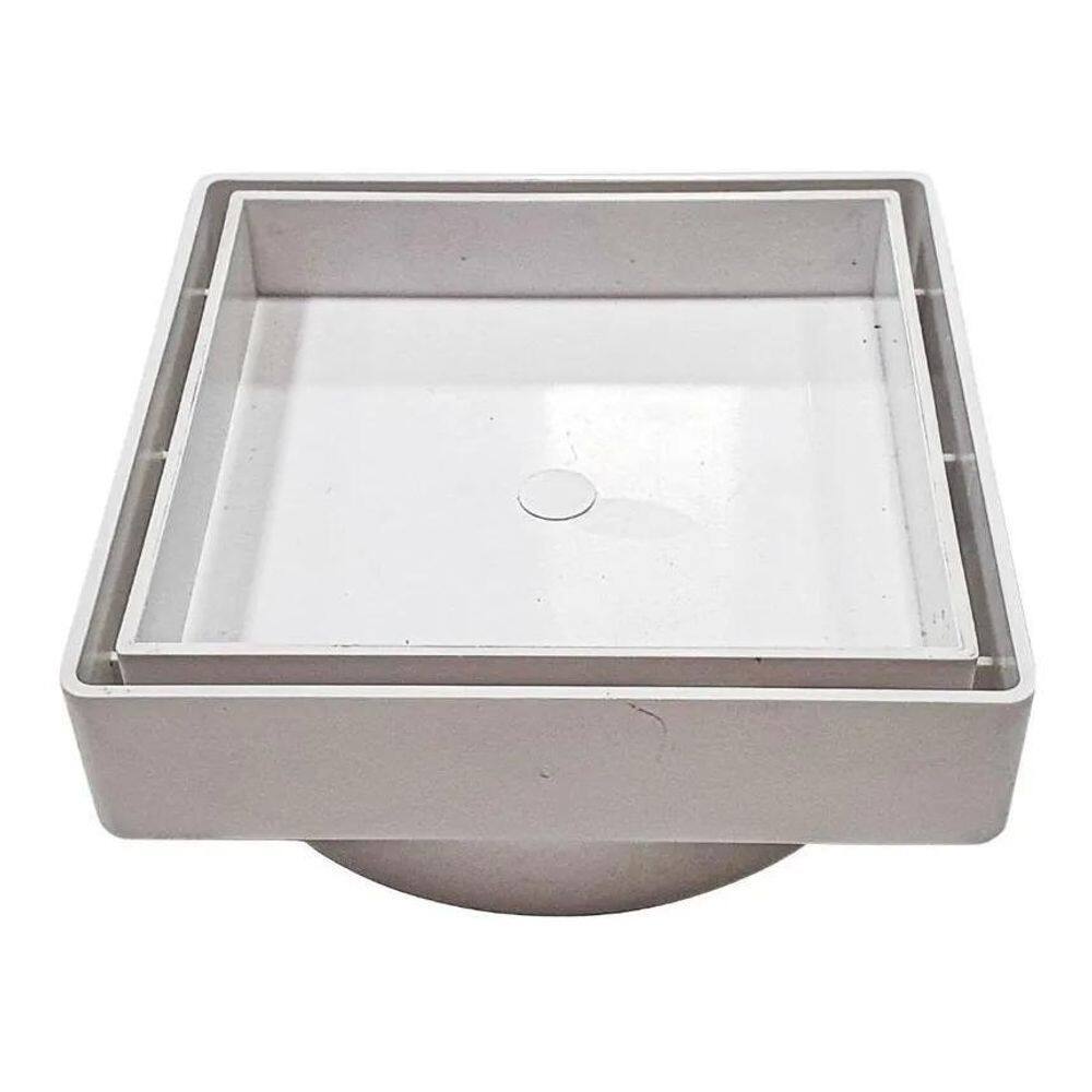 2X Ralo 10X10 Oculto Para Piso/Porcelanato - Branco
