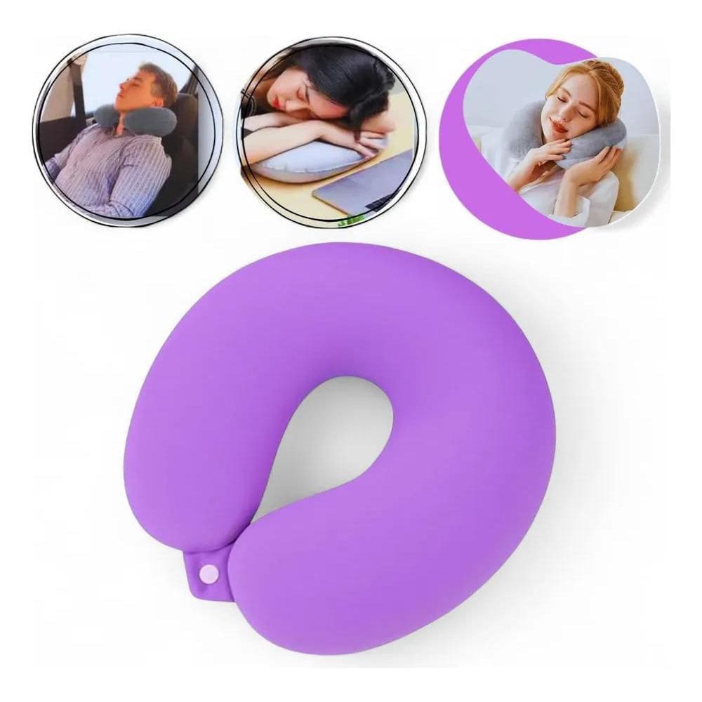 2X Almofada Travesseiro De Pescoço Protetor Viagem Confortáv
