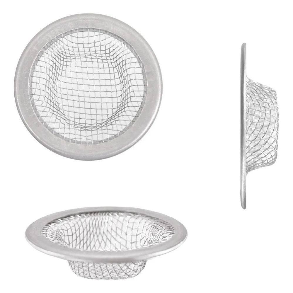 2X Kit 10 Unid. Ralo Japonês Tela Inox Pia Lavatório Tanque