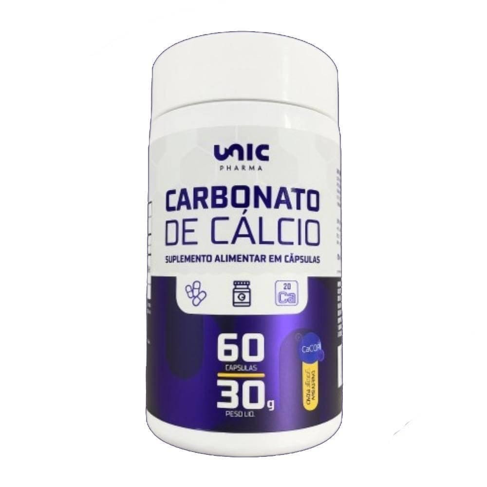 Carbonato De Cálcio 500Mg C/60 Cápsulas - Unic Pharma