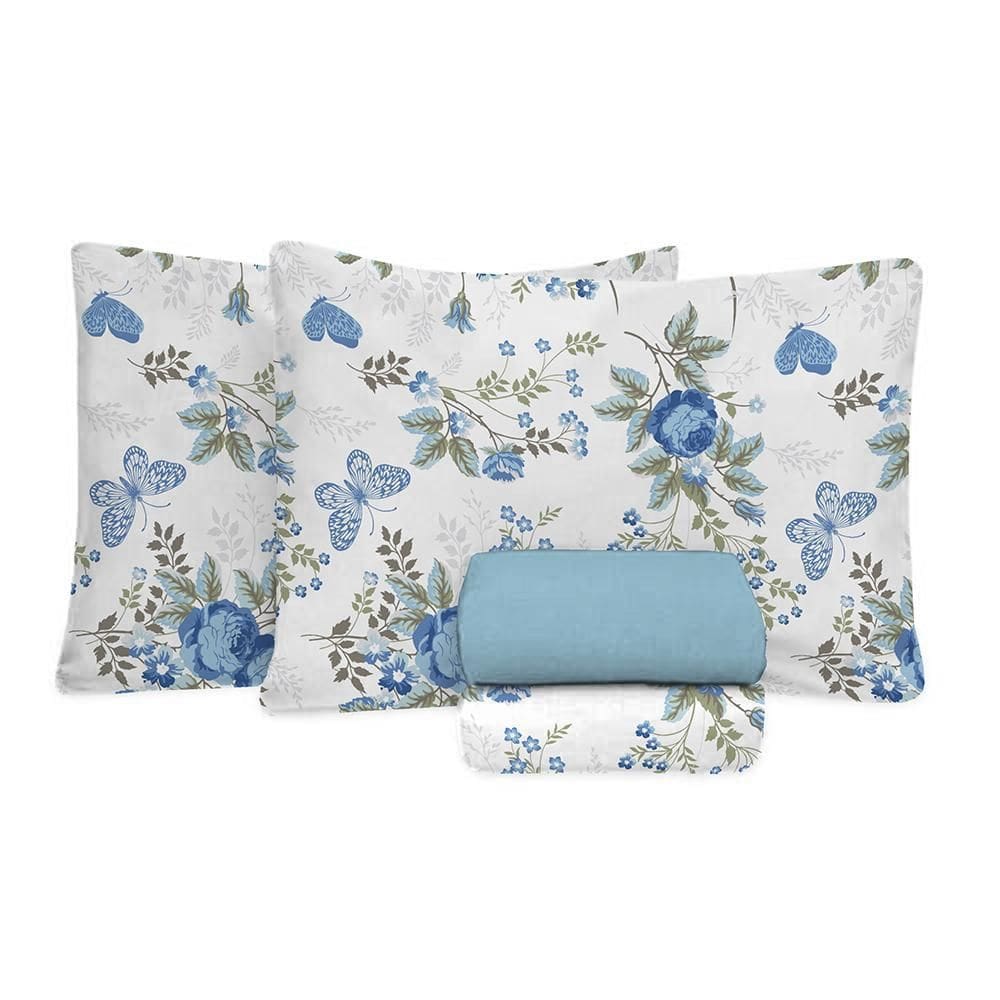 Jogo Cama Queen 4 Peças 100% Algodão 200 Fios - Juliana 7861