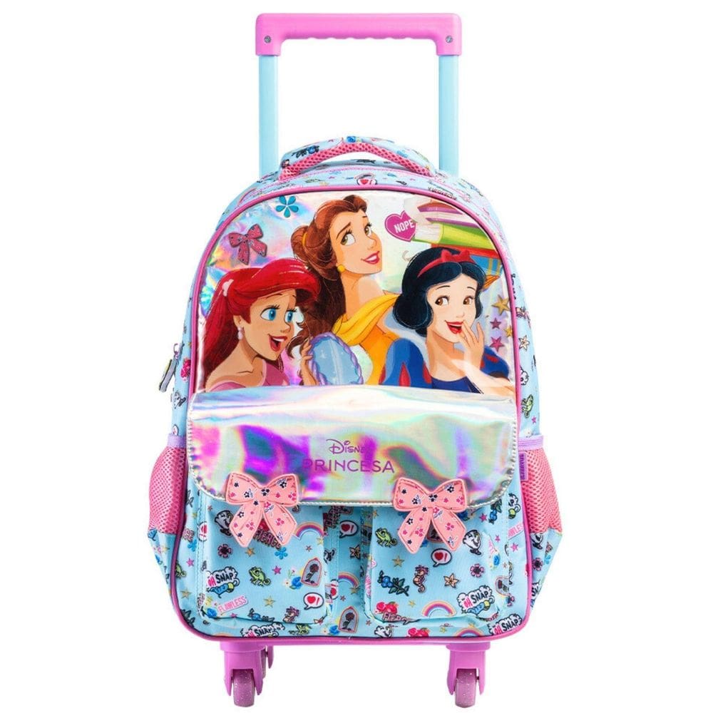 Mochila Princesas 4 Rodas Costas Luxo 14808  Disney
