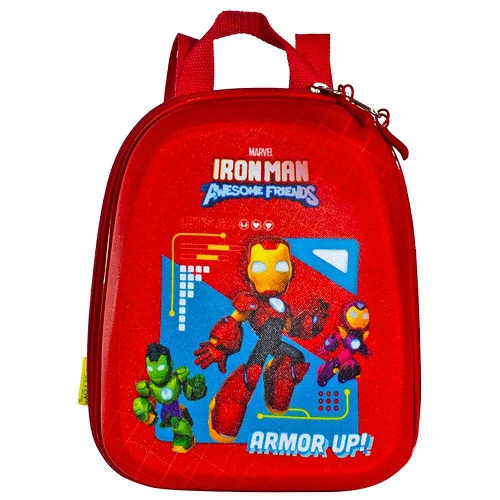 Mochila Infantil Homem De Ferro Tamanho P - Vermelha