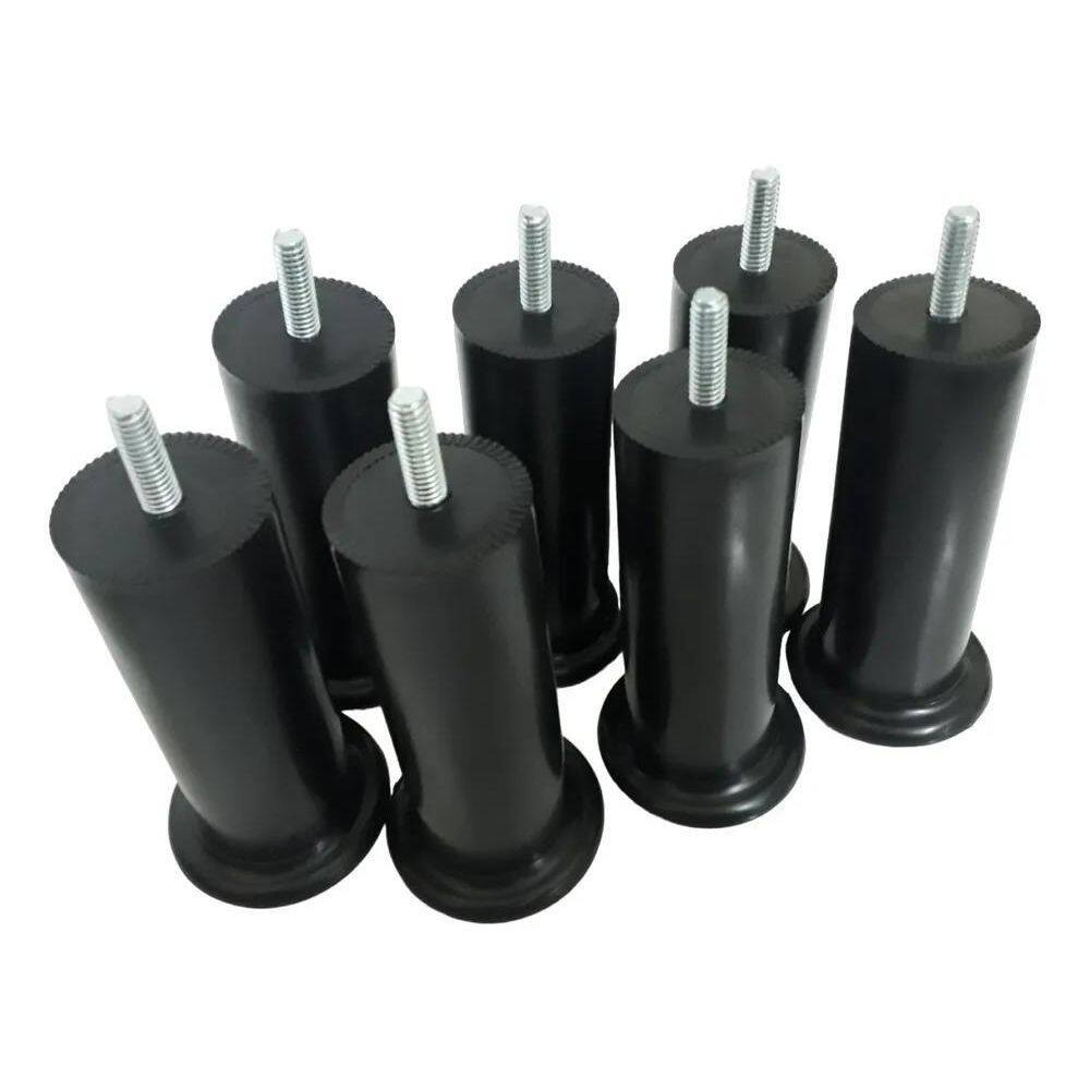 2X Jogo Pé Cama Box Baú 9 Peças Pu 12 Cm Casal Muito Forte