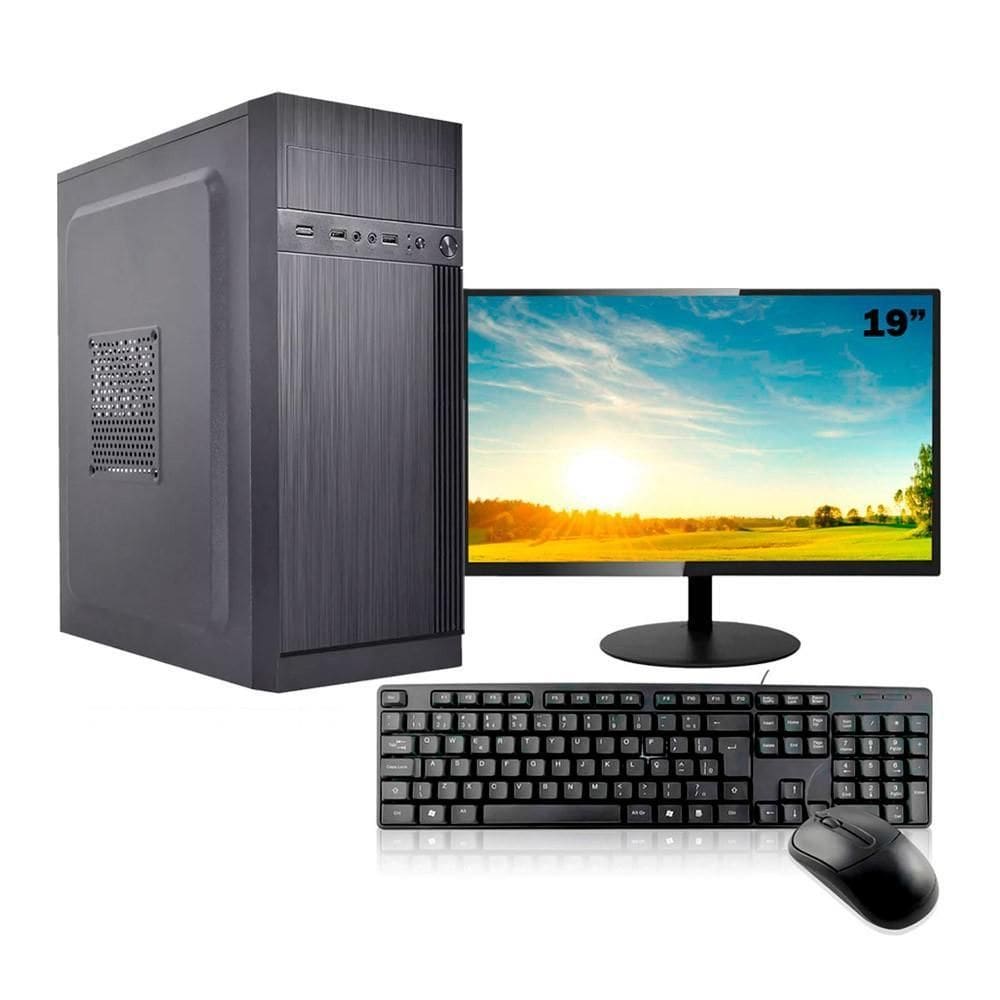 Computador Pc Completo Intel I3 4 8Gb Hd 500Gb Monitor 19