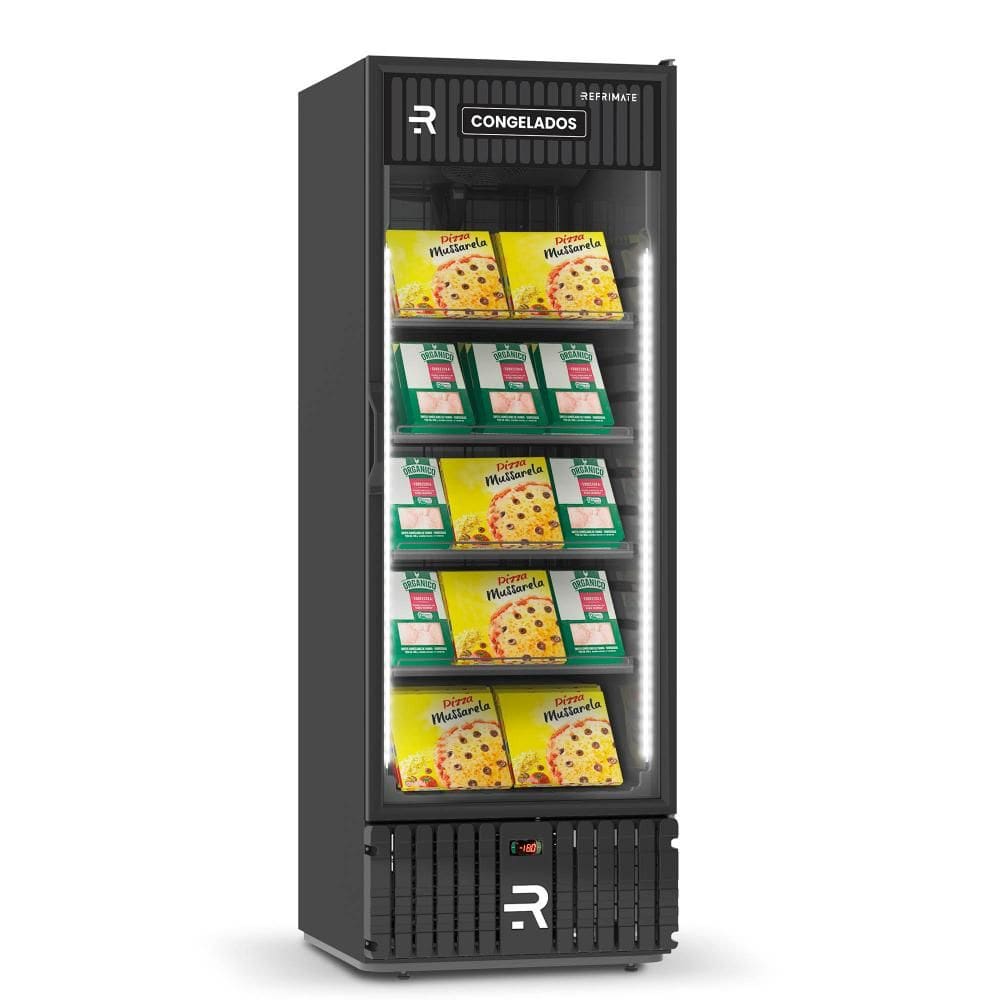 Expositor Vertical Congelados Refrimate 570 Litros Porta Vidro Preto 220V VCCO570PVB