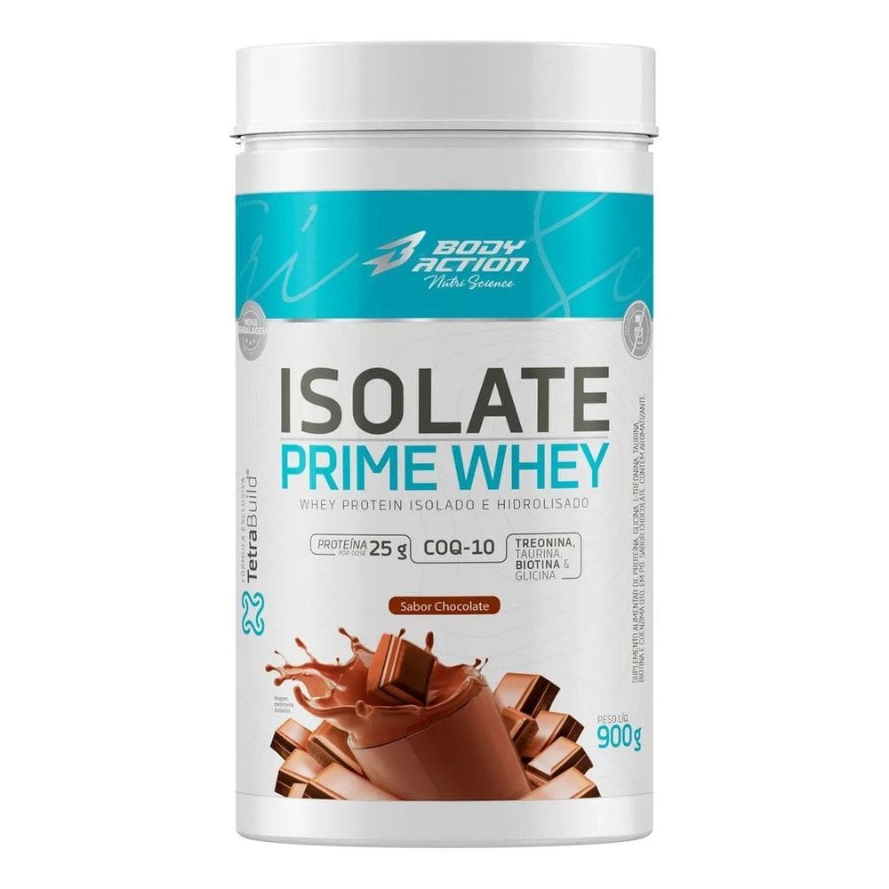 Whey Isolate Prime 900G Body Action Sabor Chocolate