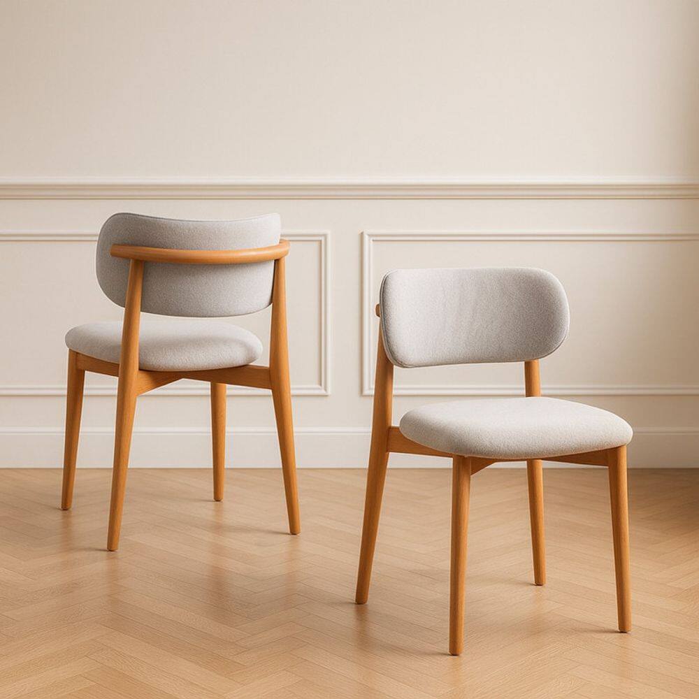 Cadeiras Elegantes em Madeira Maciça Éclat Solare