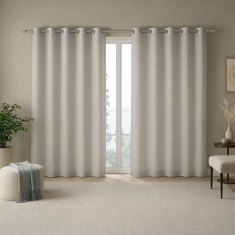 Cortina Sala / Quarto Duo Nice 3,0 X 1,7 Bella Janela Areia