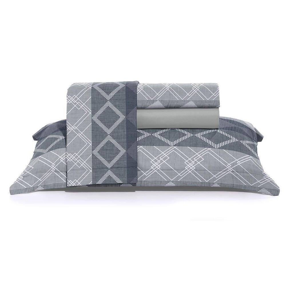 Jogo De Cama Solteiro 250 Fios Toque De Algodão