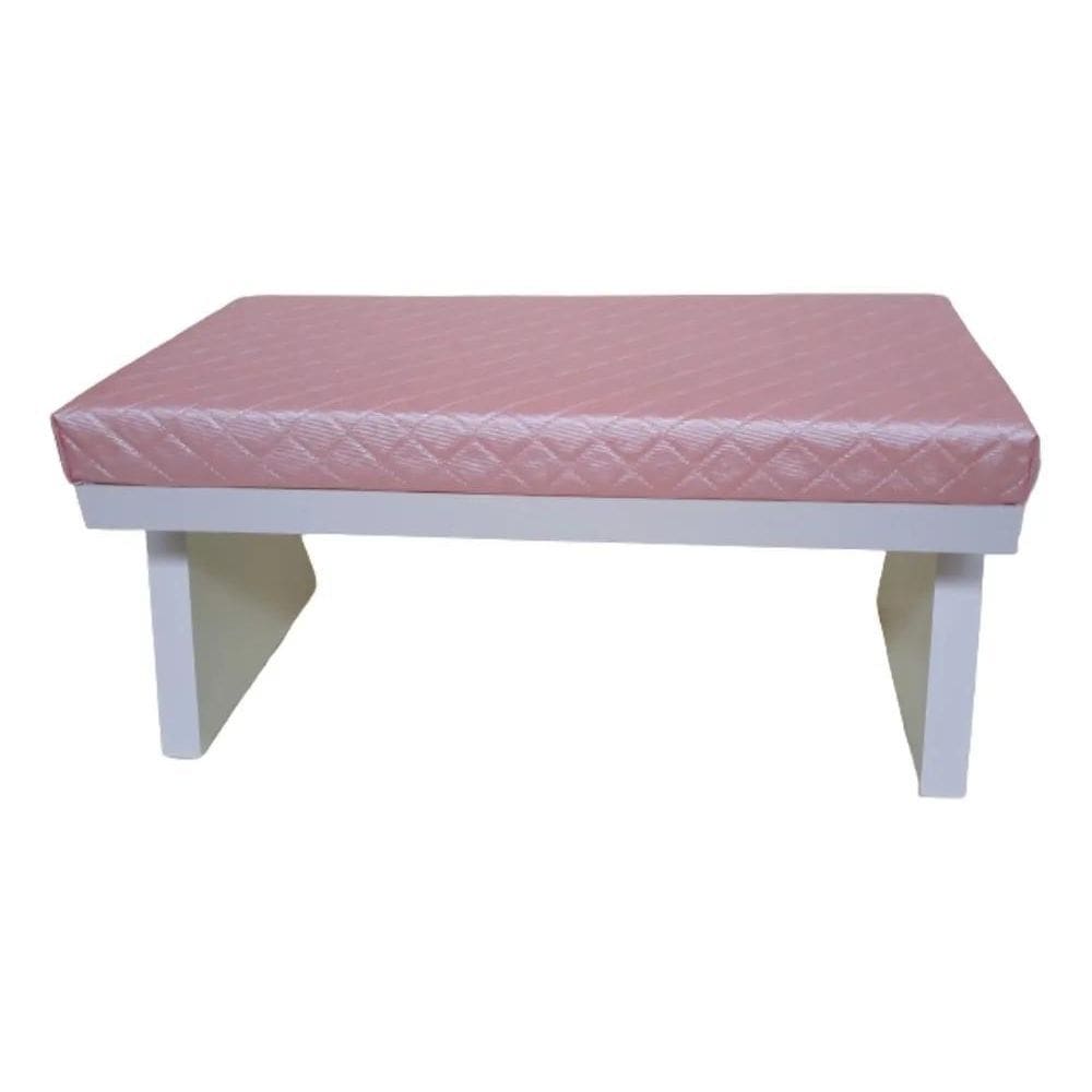 2X Apoio De Mão Manicure Rosa Claro Designe Russo Metalizado