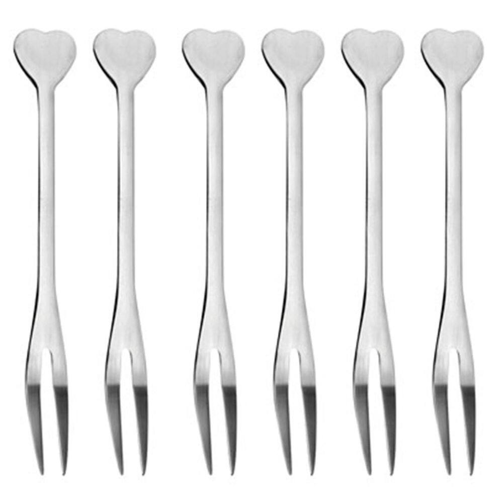 Conjunto de Garfo para Petisco Uny Home em Aço Inox com 6 Peças