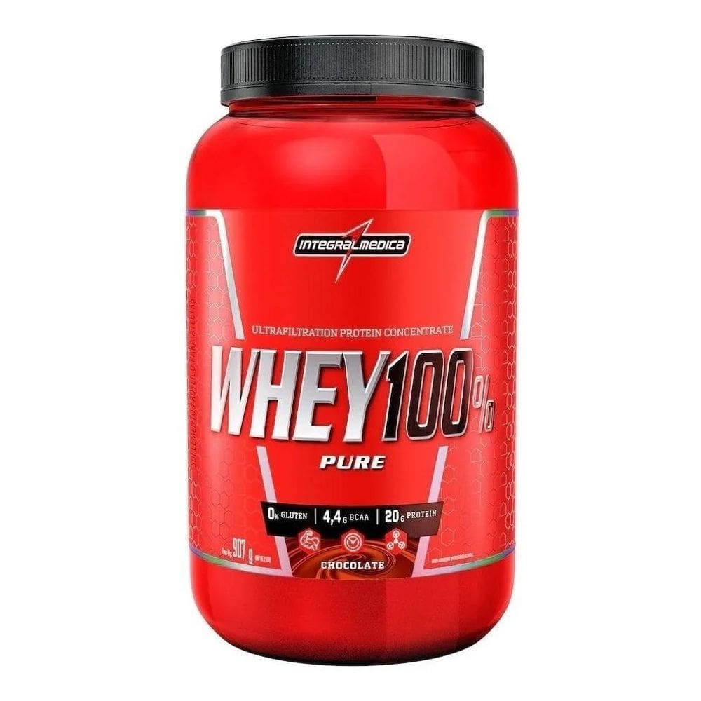 2X Whey 100% Pure Pote 900G Chocolate Integralmédica