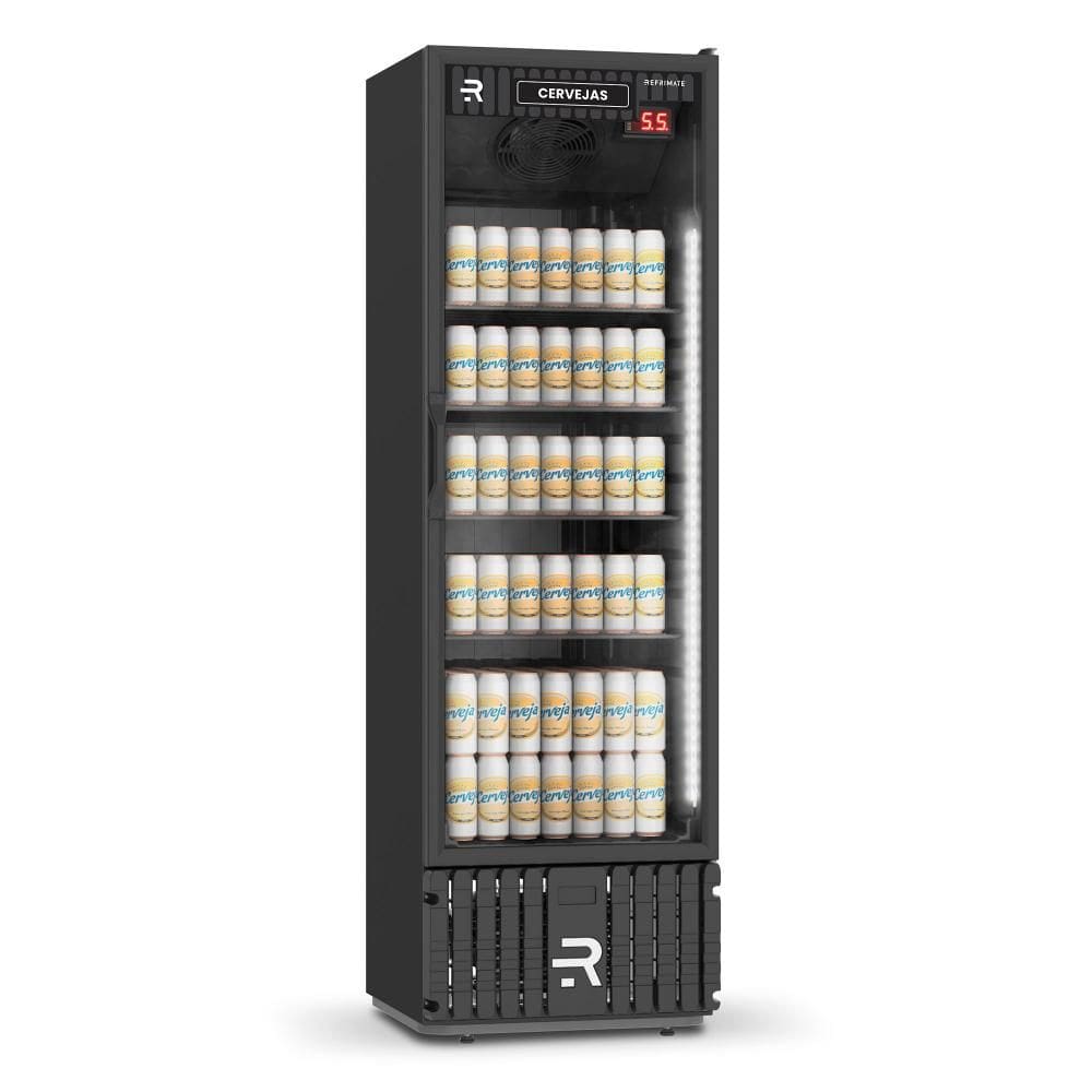 Cervejeira Refrimate 400 Litros Porta Vidro Preto 220V VCCE400PVB