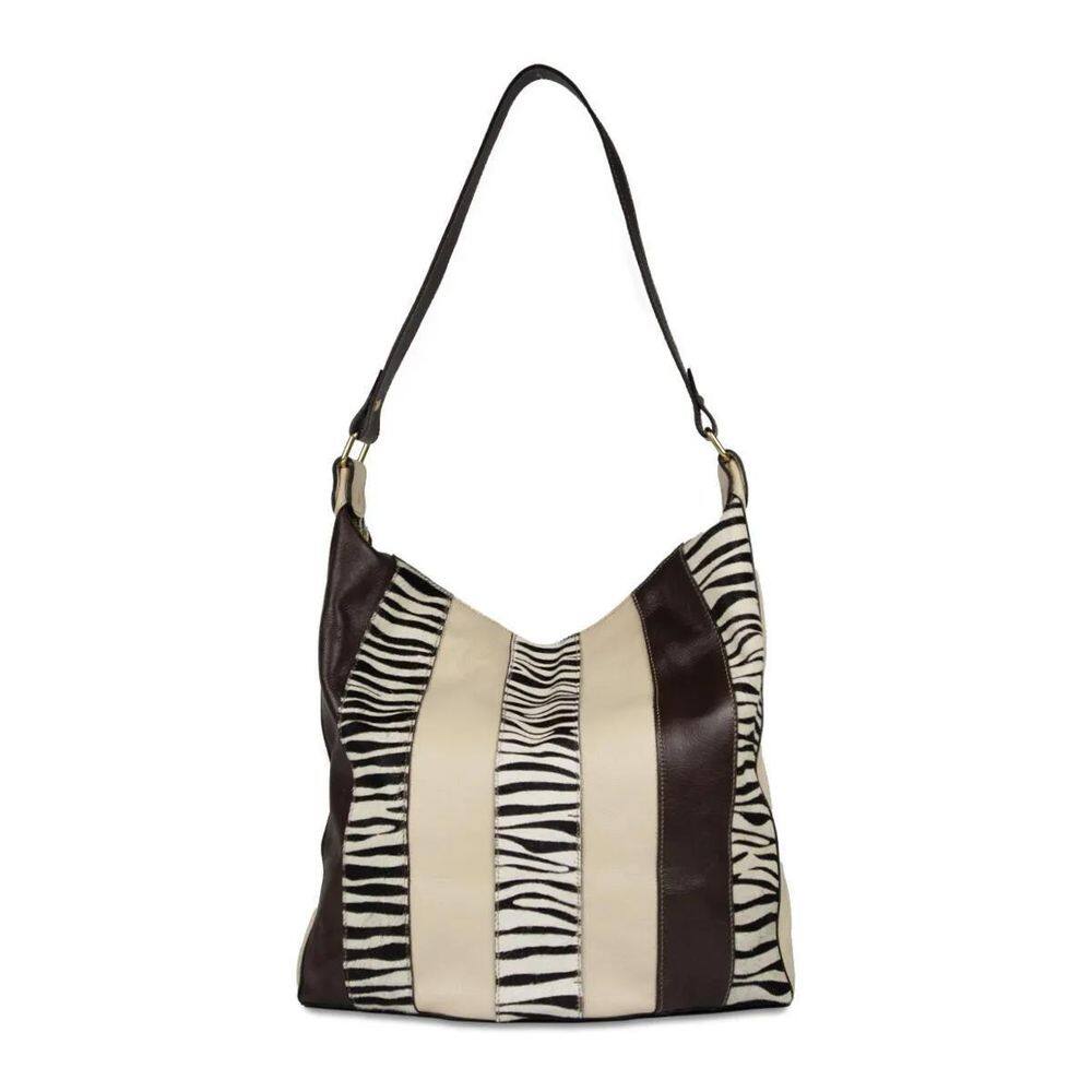 Bolsa Couro Ombro Hobo Lezard Animal Print