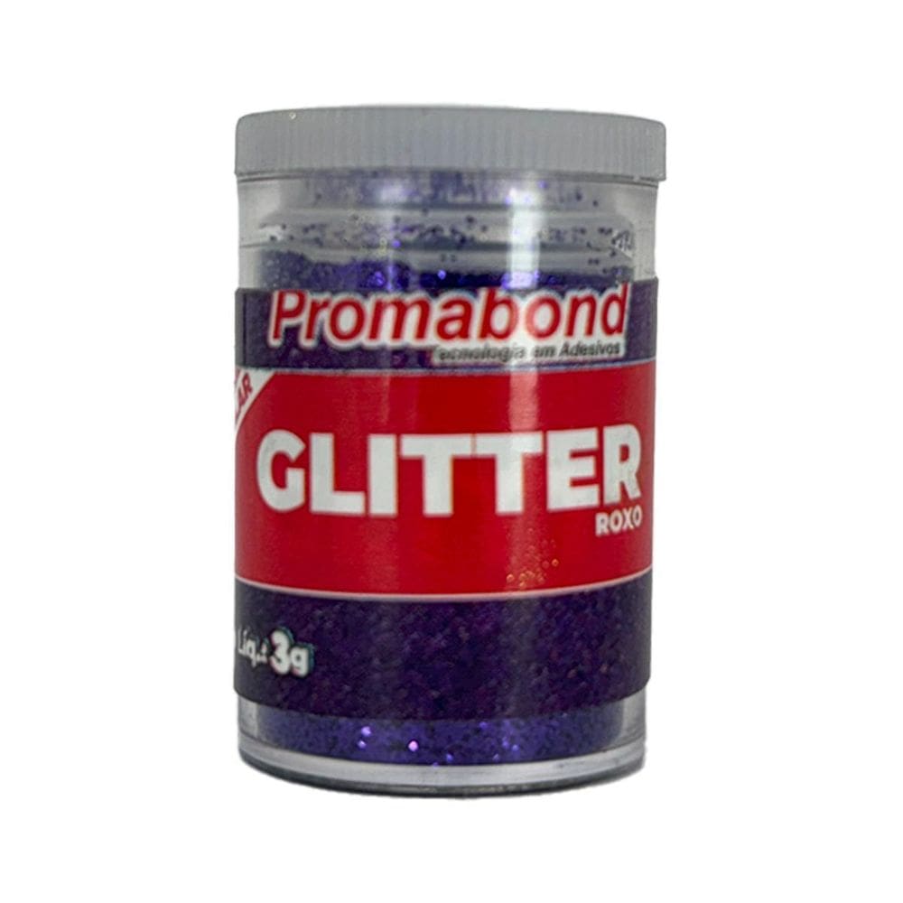 Glitter Escolar Brilhante Cores Vibrantes Roxo