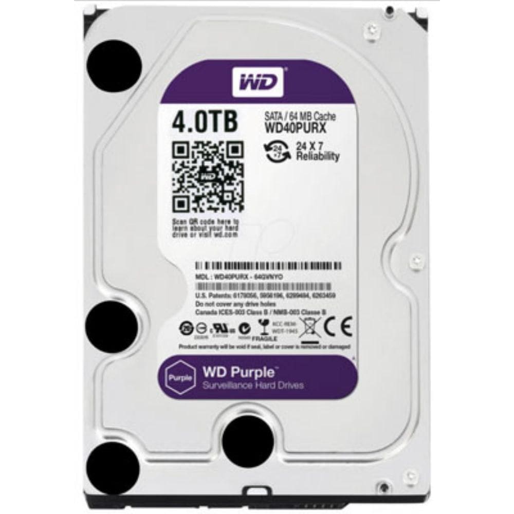 Hd Wd Purple Surveillance 4Tb 3.5 Sata - Wd40Purx