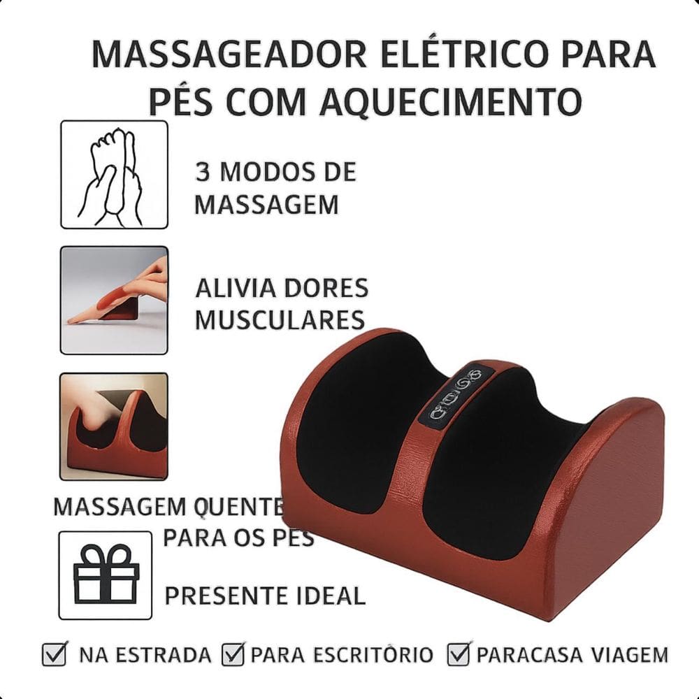 Massageador Pés Shiatsu Shiafoot Bivolt Com Aquecimento