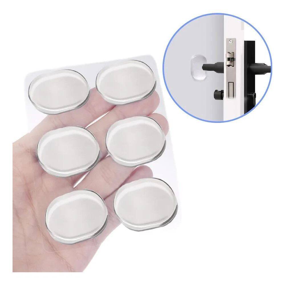 2X 24 Protetor Porta Adesivo Gel Silicone Anti Impacto Pared