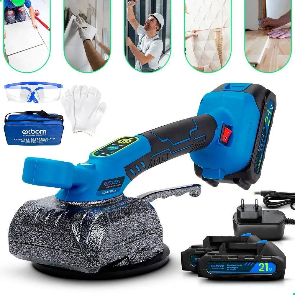 2X Maquina De Assentar Piso Porcelanato 2 Bater