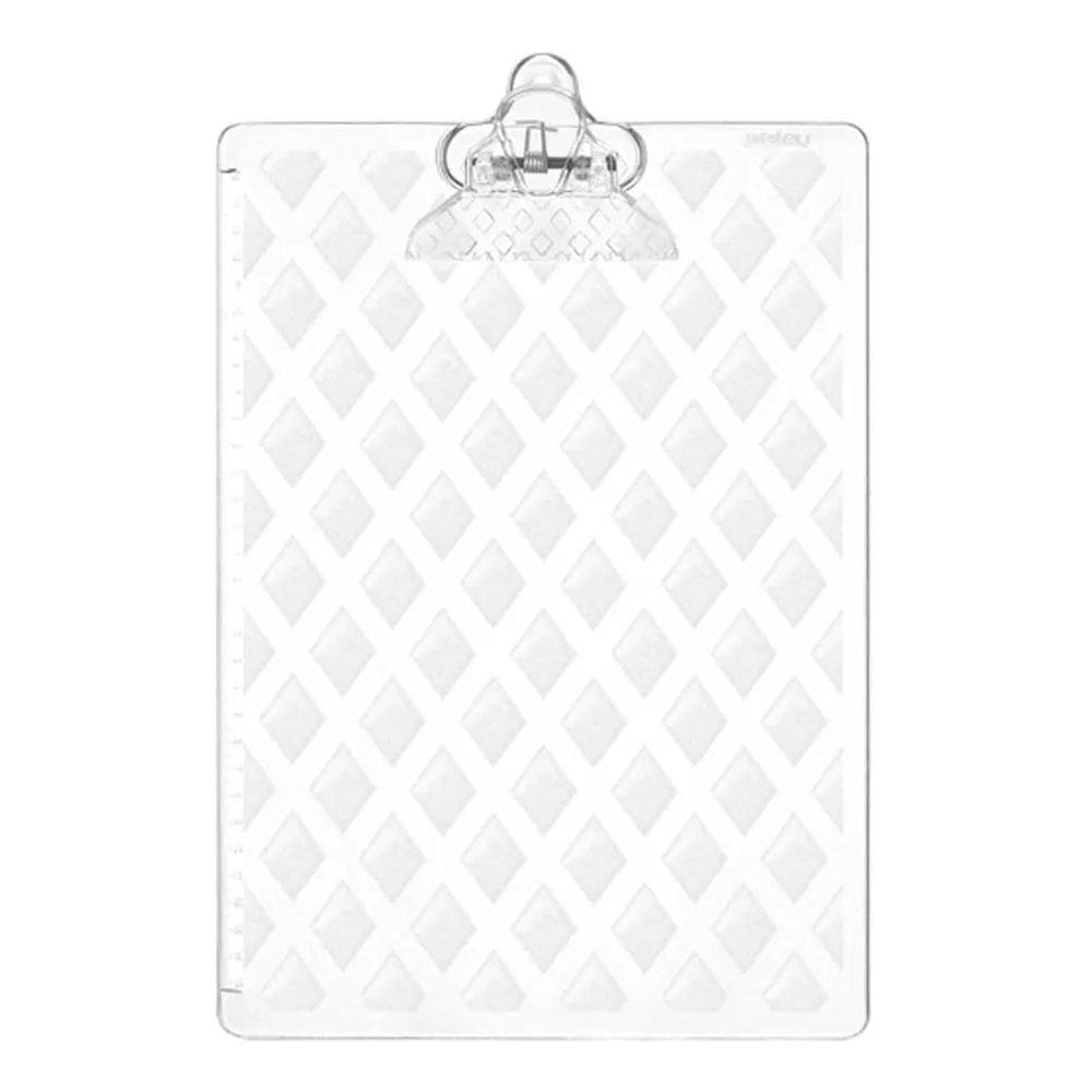 2X Prancheta Acrílica Ofício Super Waleu Cor Cristal