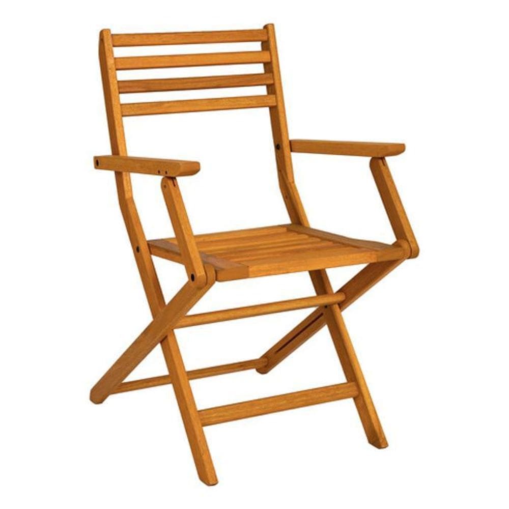 Cadeira De Jardim Dobravel Madeira Eucalipto 86X50X60 Cm