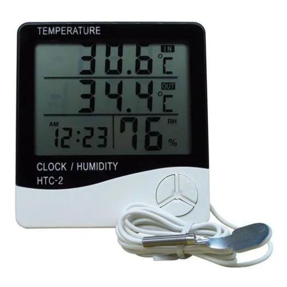2X Termômetro De Máxima E Mínima Digital Com Higrômetro Htc-