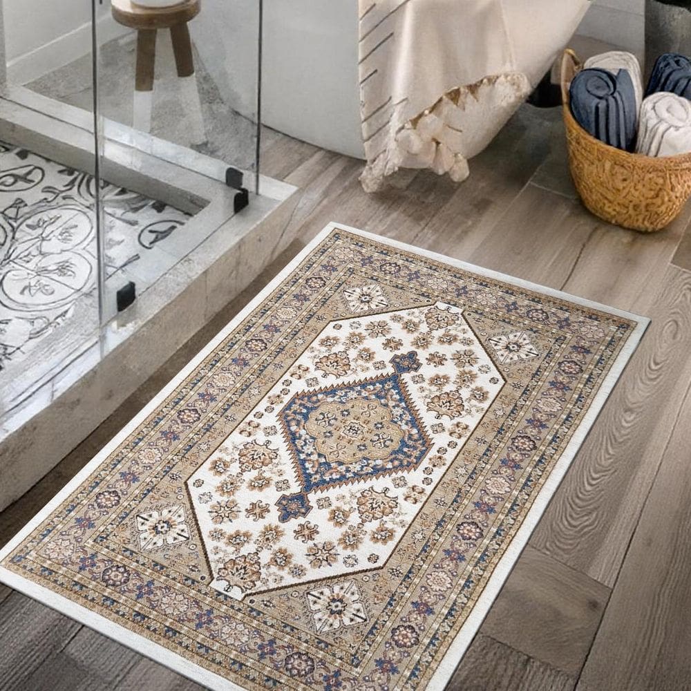 2 Tapete Banheiro Antiderrapante Absorvente 60X90 Tu M03 Bg