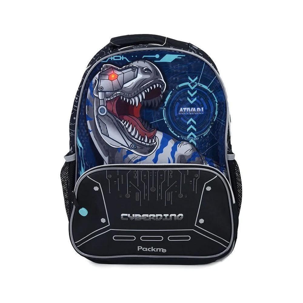 Mochila Pacific Pack Me Cyber Dino Trex Preto