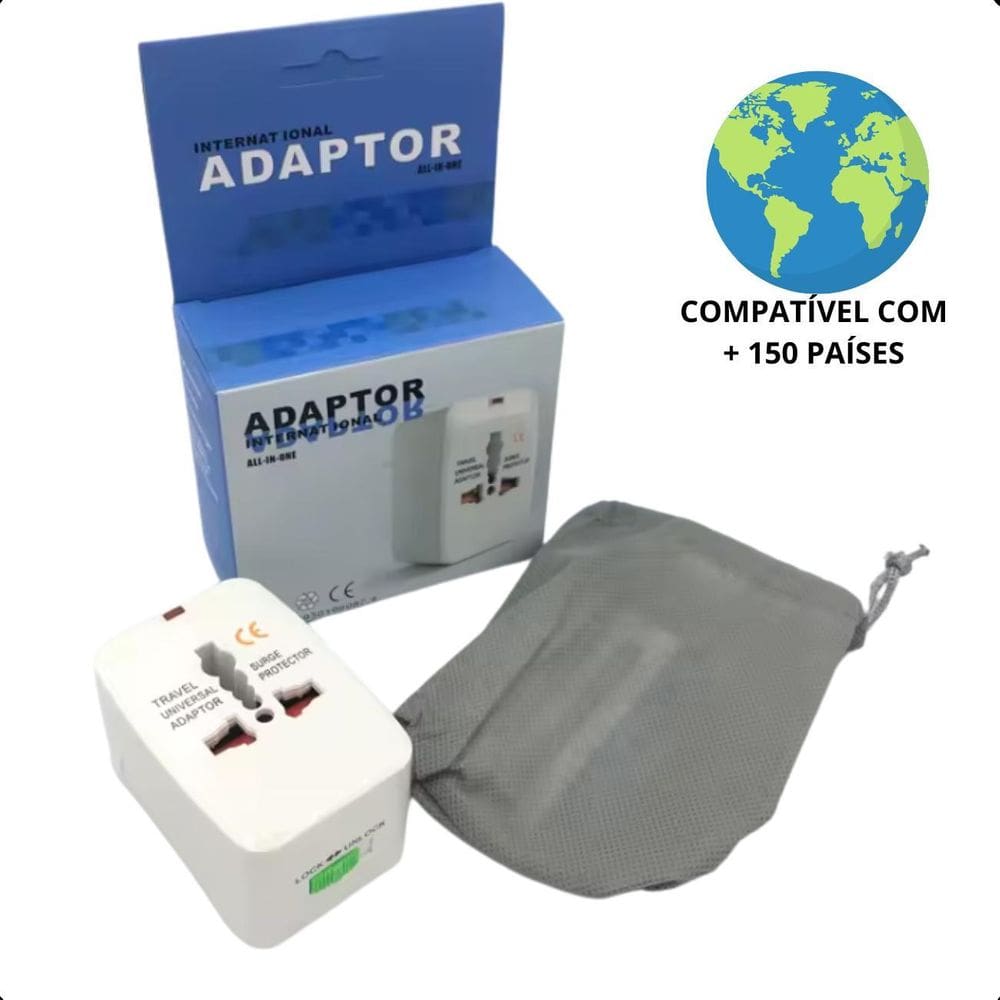 Adaptador Universal Para Tomadas De Todos Os Continentes