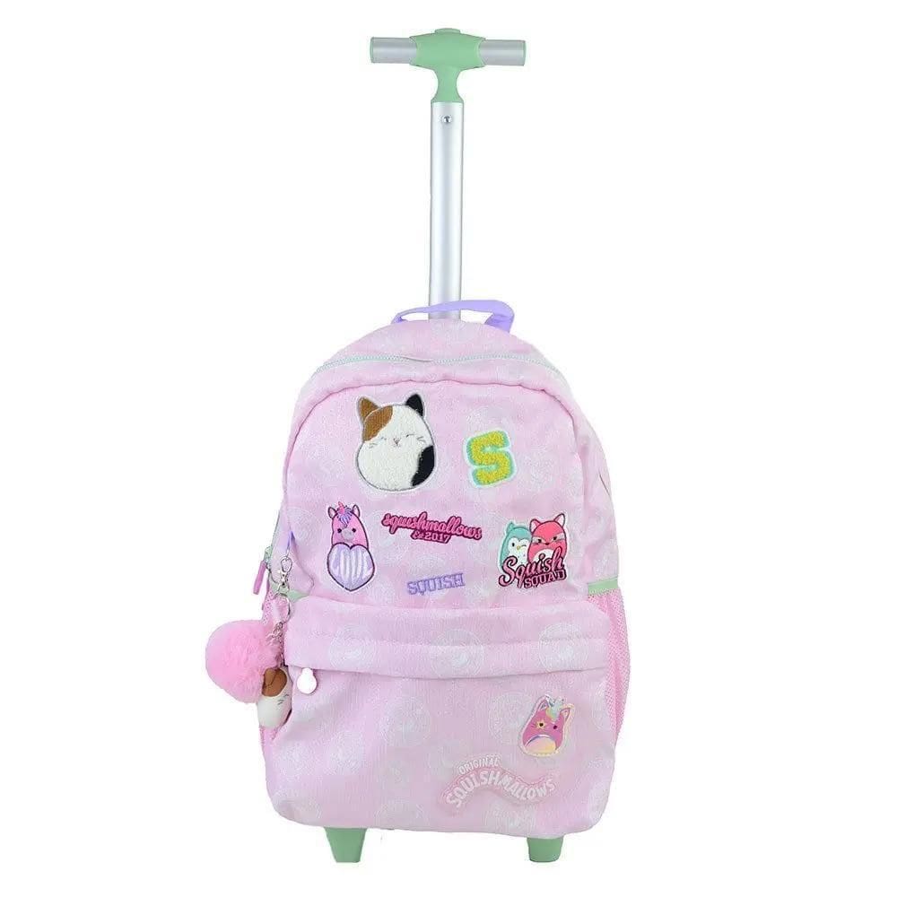 Mochila Pacific Com Carrinho Squishmallow Rosa