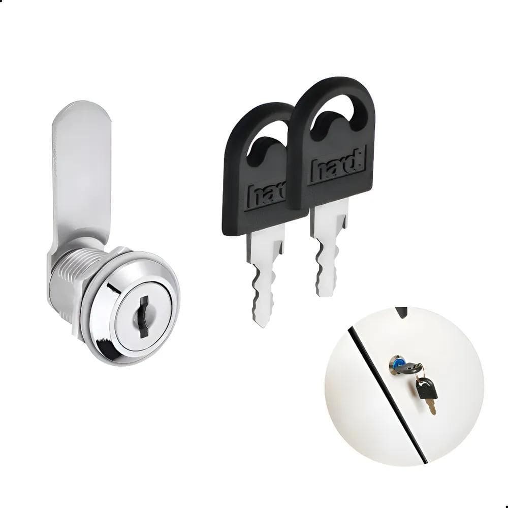 2X Fechadura Para Moveis De Aço 19 X 20Mm Portas E Gavetas C