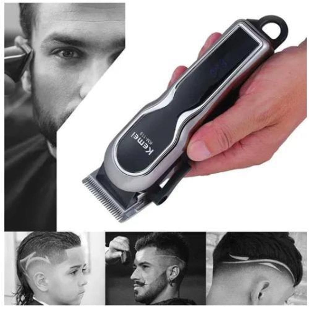 Maquininha Para Barbeiro Kemei Km119