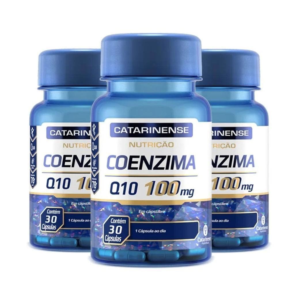 Kit 3 Coenzima Q10 100Mg Catarinense 30 Cápsulas