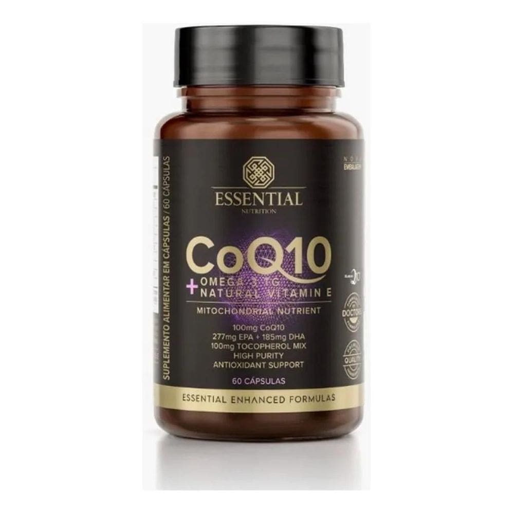 2X Coq10 + Ômega 3 Tg Essential Nutrition 60 Cápsulas