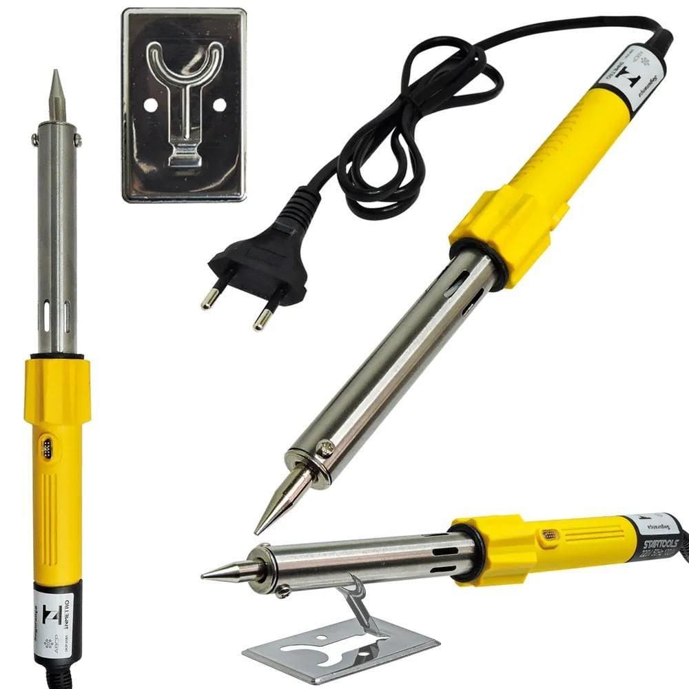 2X Ferro De Solda 100W Elétrico Com Suporte Pon