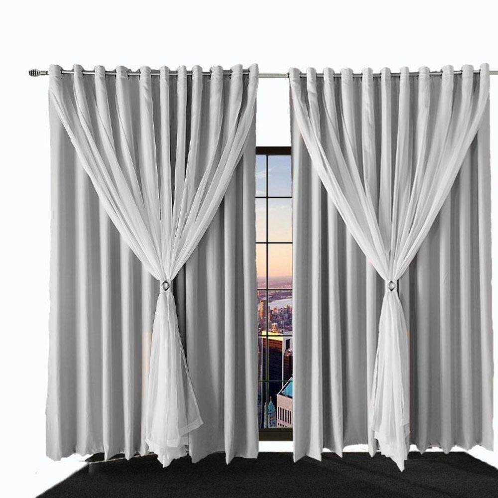 Cortina Blecaute Para Quarto E Sala Bia 4,00 X 2,80 Palha