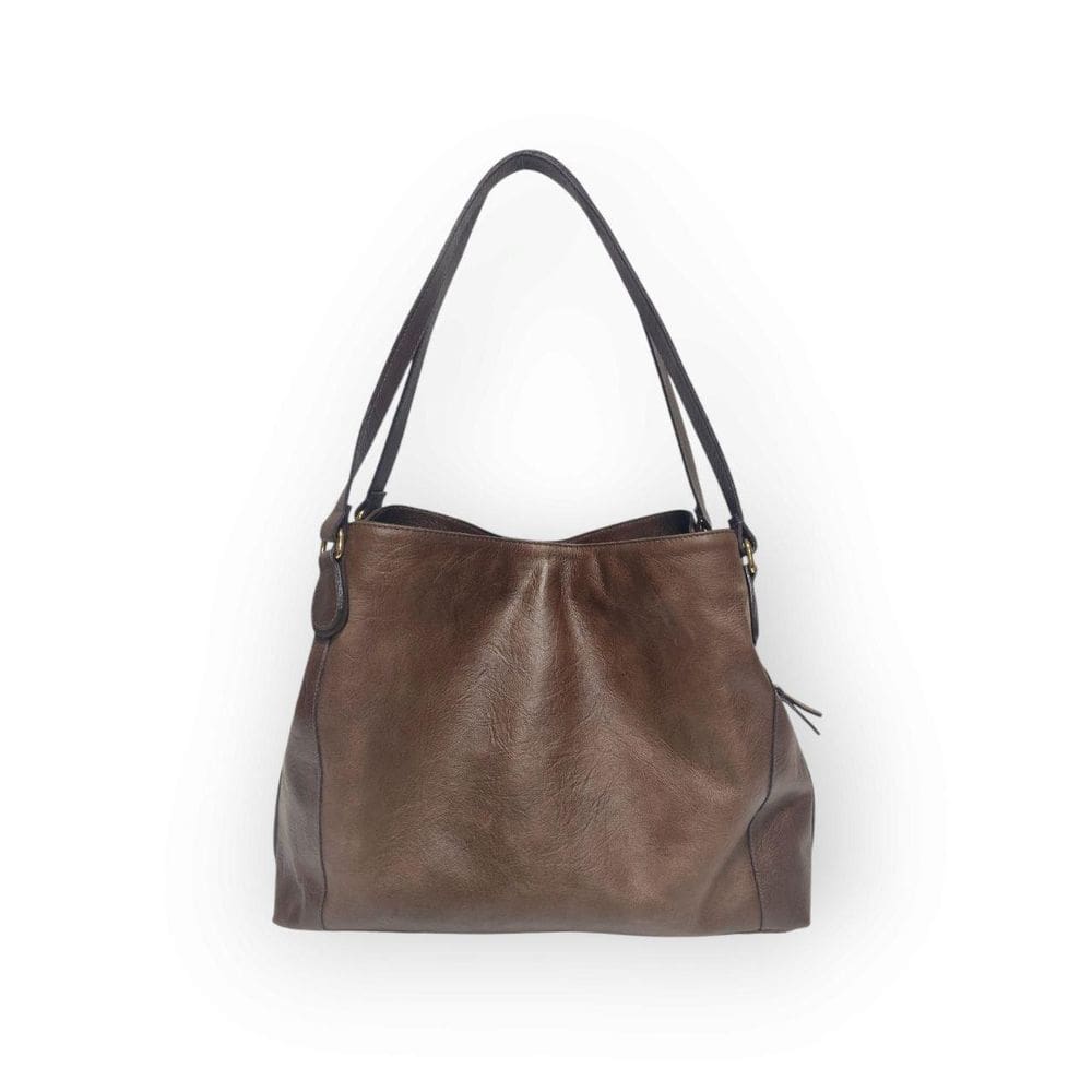 Bolsa De Ombro Feminina Em Couro Marrom