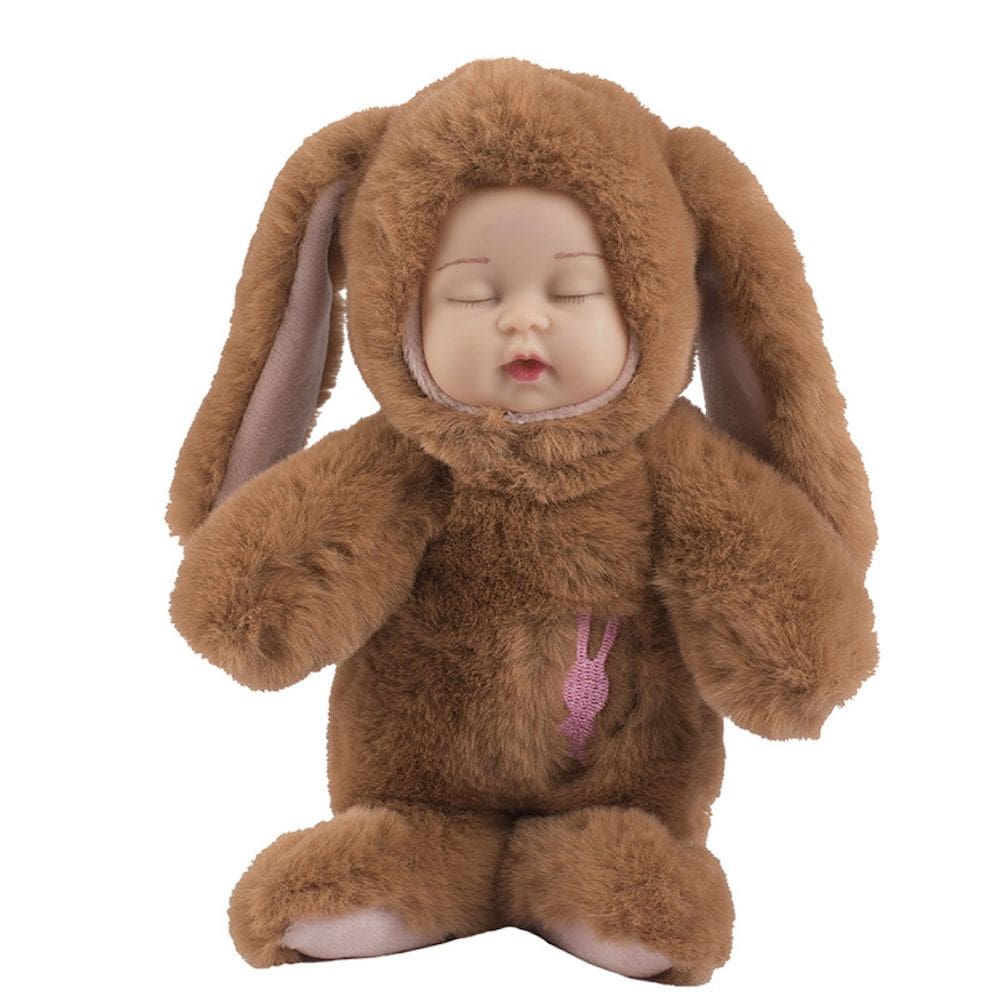 Pingente de chaveiro de boneca de pelúcia Sleeping Bunny Rabbit 12 cm