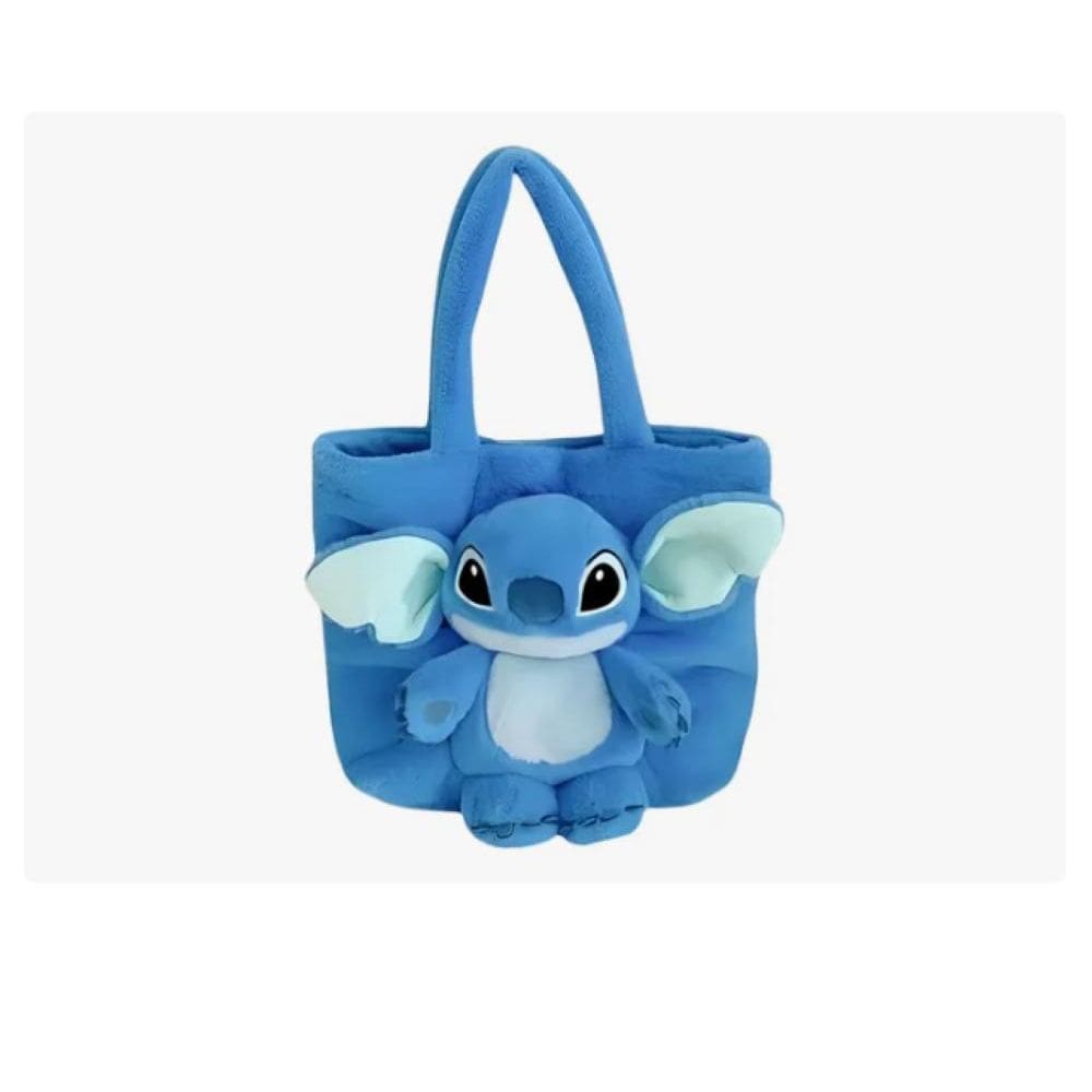 Bolsa De Ombro Pelúcia Stitch Disney Azul